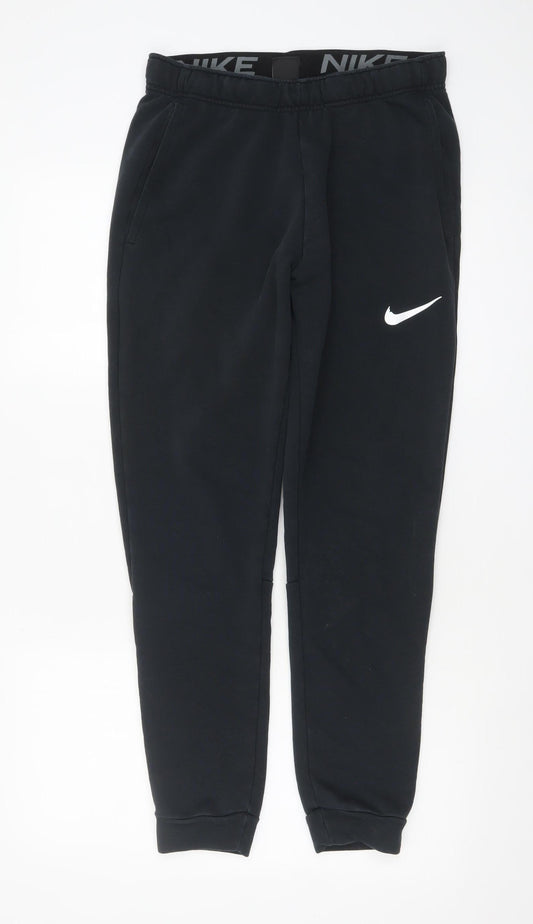 Nike Men's Black Dri-Fit Jogger Trousers Small Regular Fit
