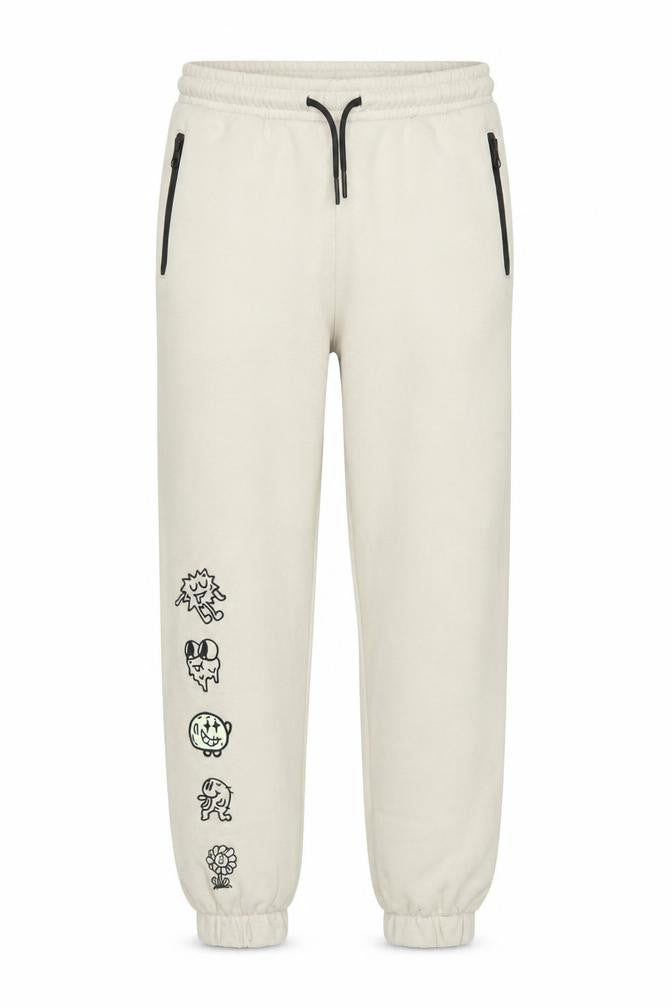 Marks & Spencer Boys Beige Jogger Trousers 11-12 Years Cartoon Print