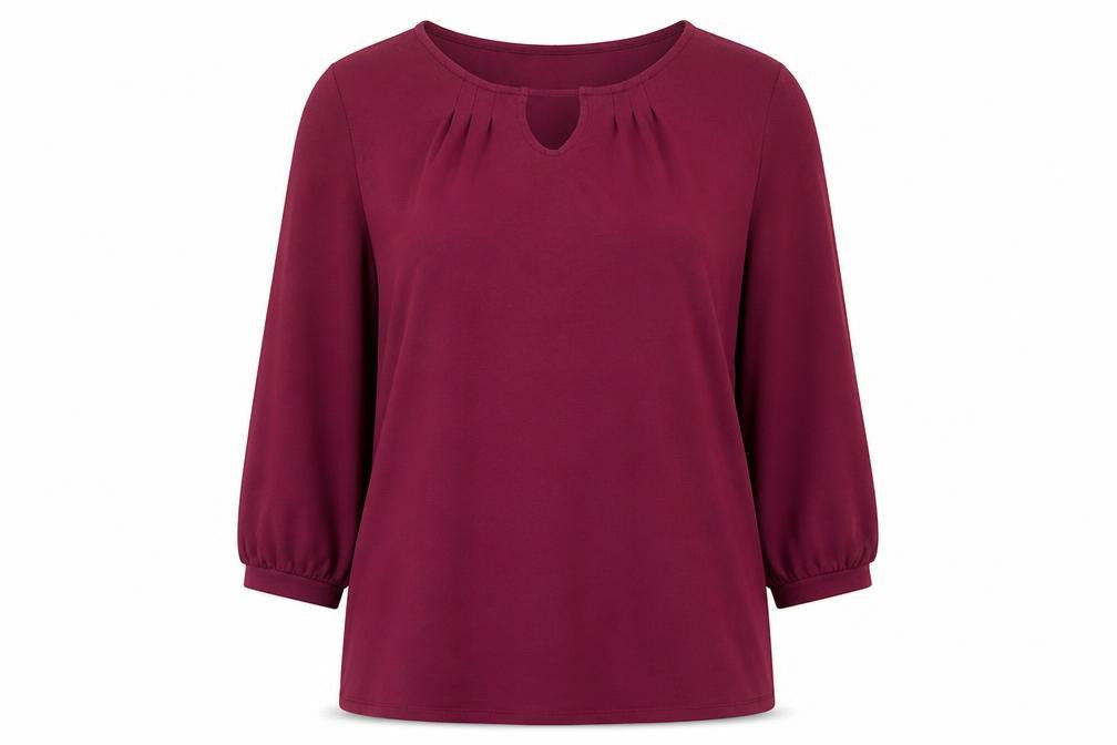 Thought Women’s Purple 3/4 Sleeve Tunic Blouse Size 12
