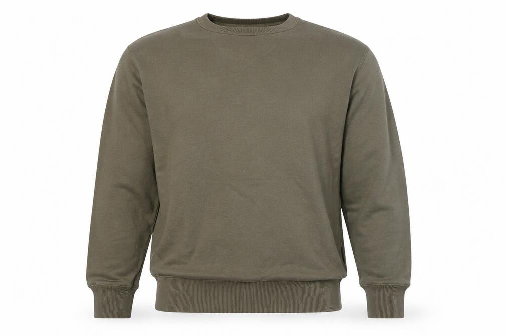 Front view of French Connection Men's Green L Pullover Sweatshirt Crew Neck