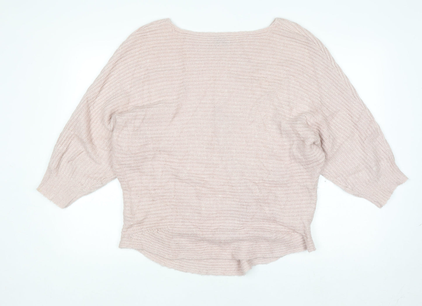 Phase Eight Women Beige L Knit Boat Neck Pullover Jumper