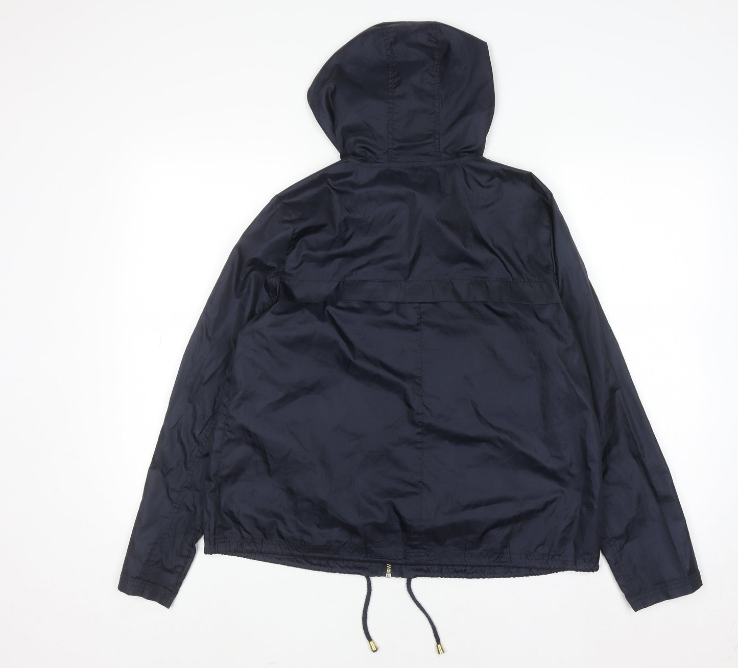 New Look Women's Blue Hooded Windbreaker Jacket Size 10