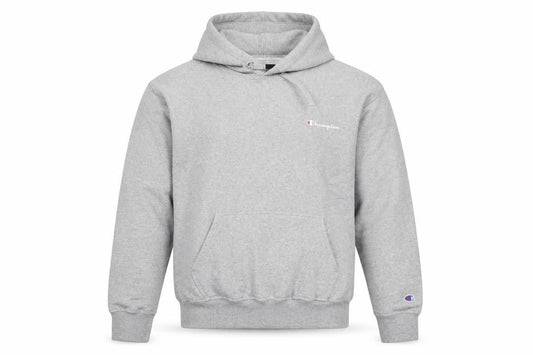 Champion Men's Grey Pullover Hoodie L Regular Fit Fleece