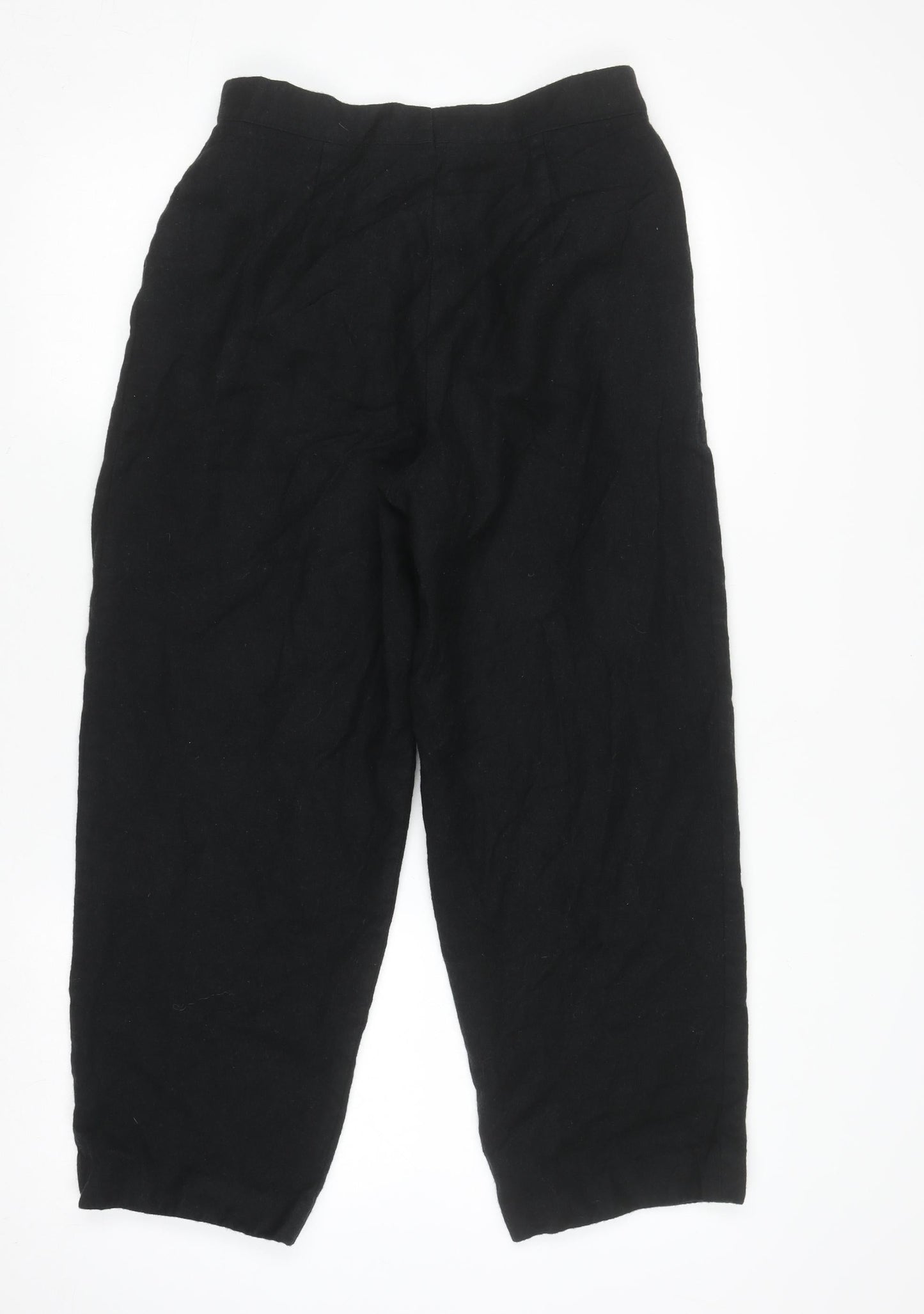 Mr. Jax Women’s Black Wool Pleated High Rise Trousers Size 12