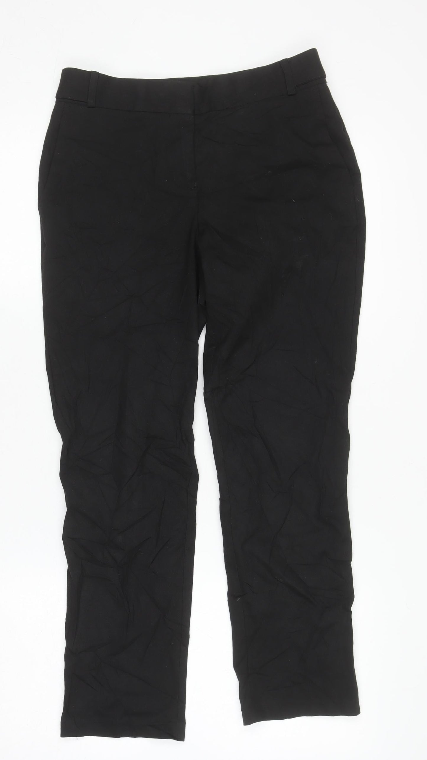 Next Women’s Black Slim Fit Dress Pants Size 6R Straight Leg Trousers