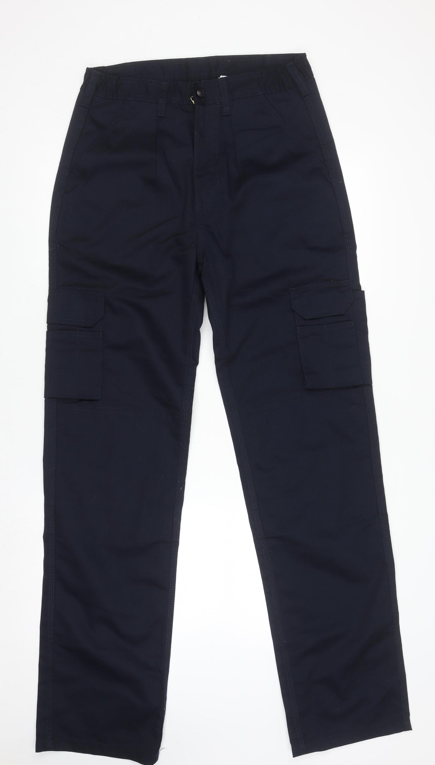 ORN Men's Navy Blue Cargo Work Trousers 32T Regular Fit