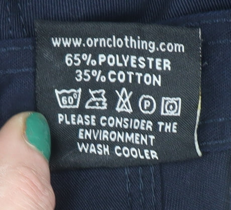 ORN Men's Navy Blue Cargo Work Trousers 32T Regular Fit