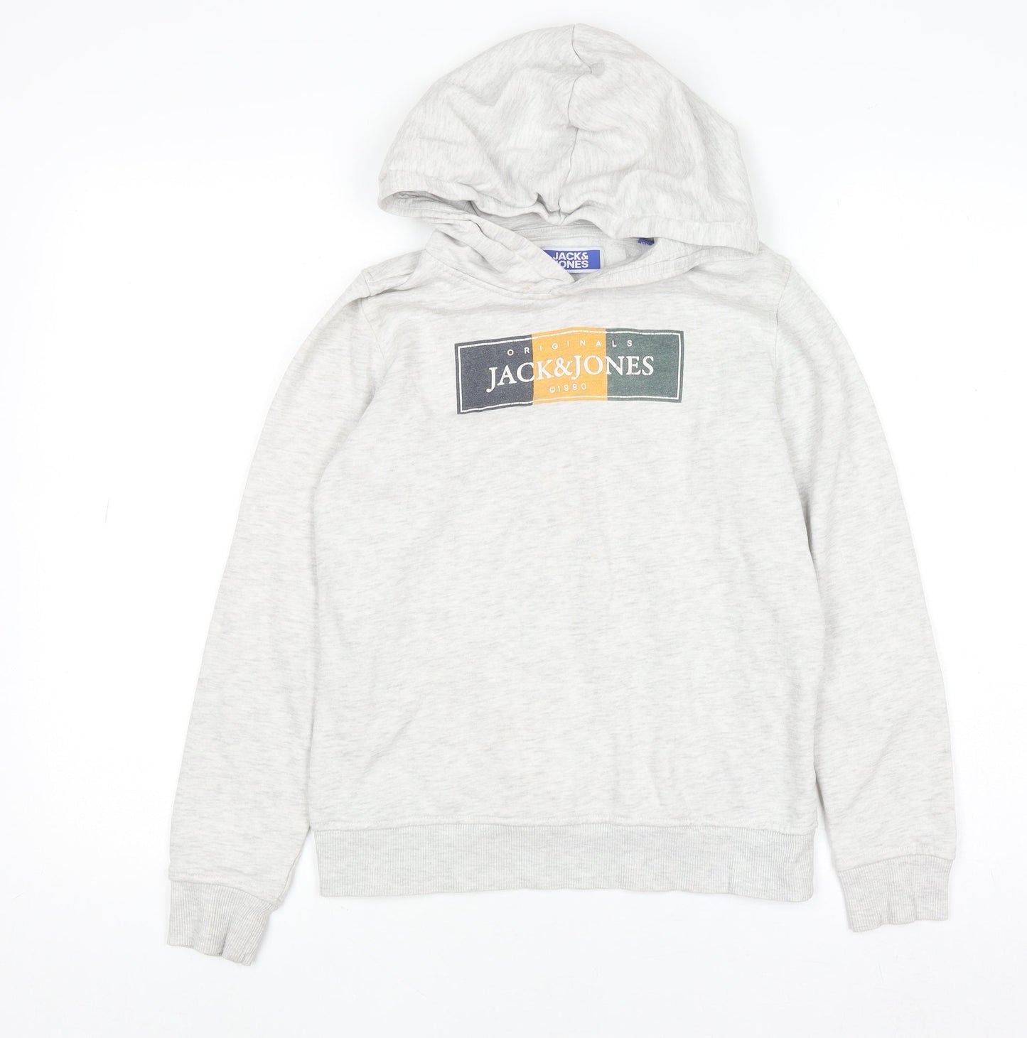 Jack & Jones Boys Grey Pullover Hoodie 12 Years Cotton Blend