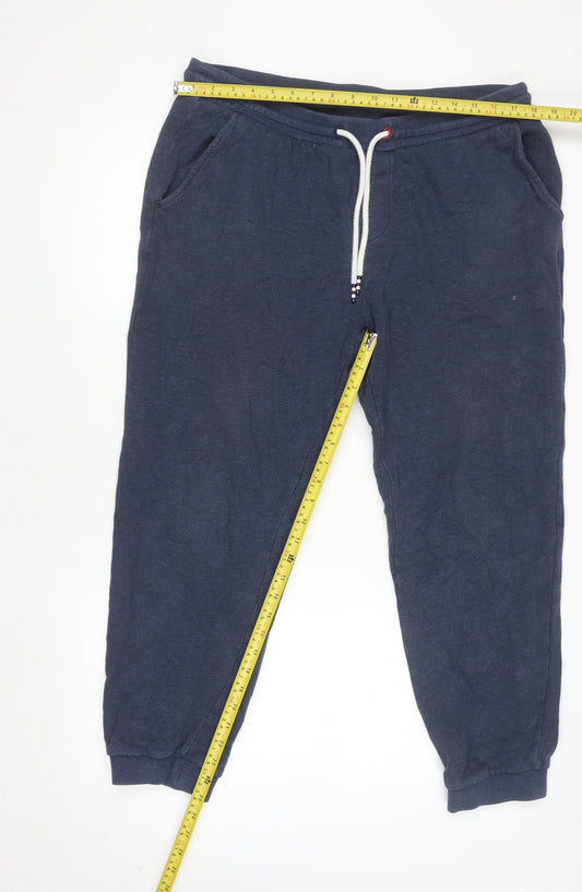 Joules Women's Navy Blue Cotton Jogger Trousers XL Comfortable Activewear