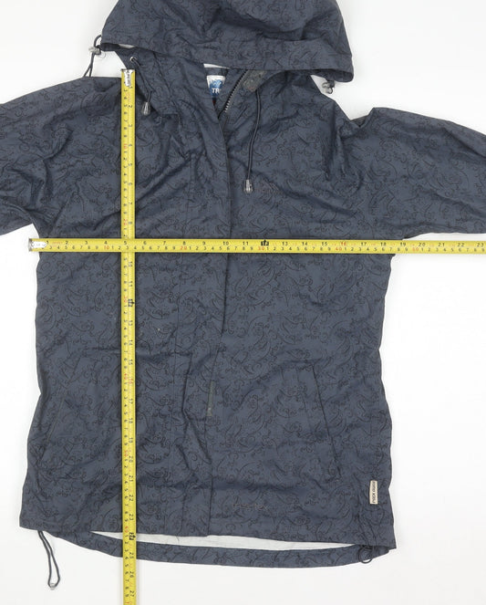 Trespass Womens Grey Waterproof Hooded Rain Coat XS