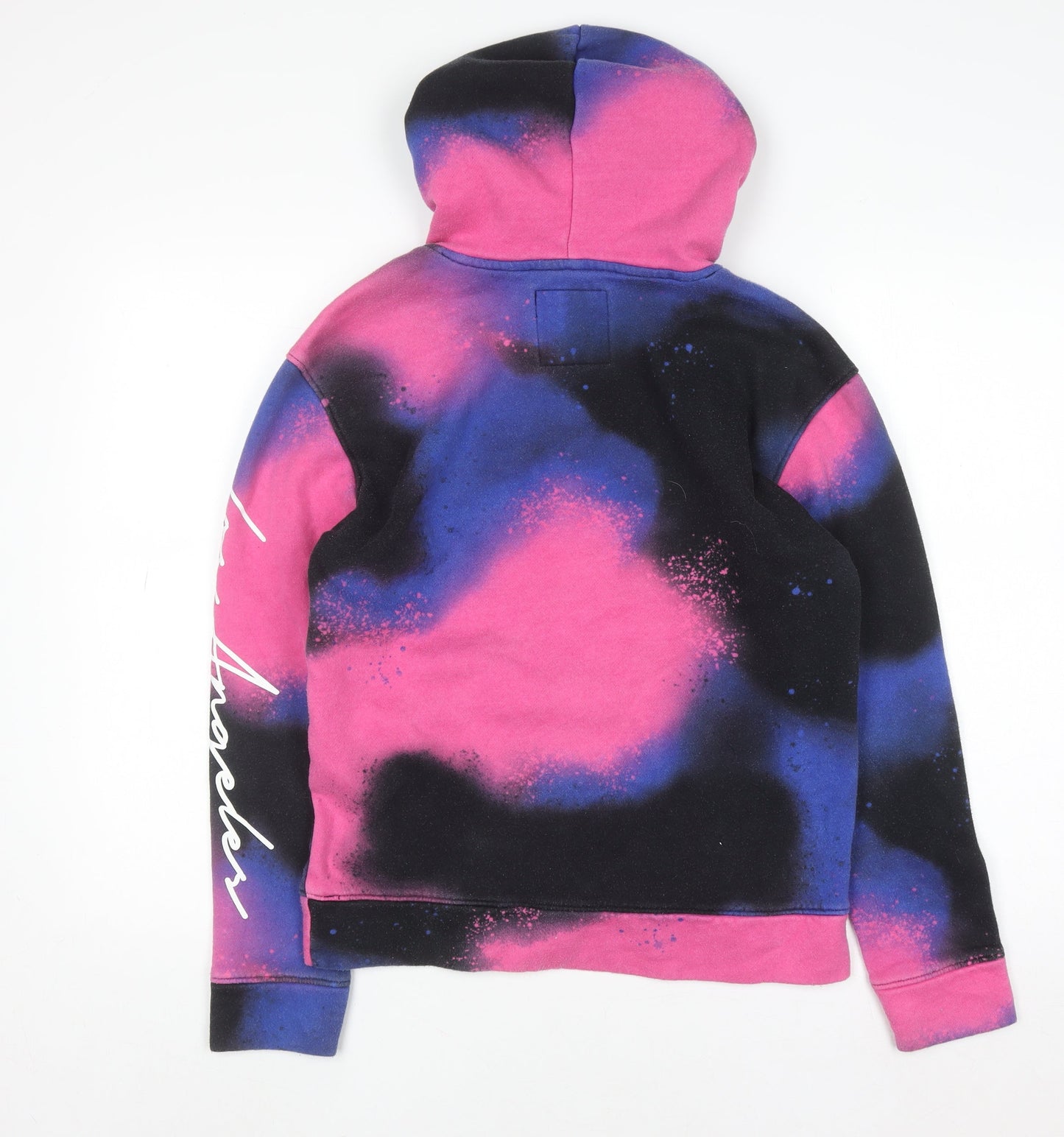 Hollister Womens XS Multicoloured Pullover Hoodie with Graphic Print