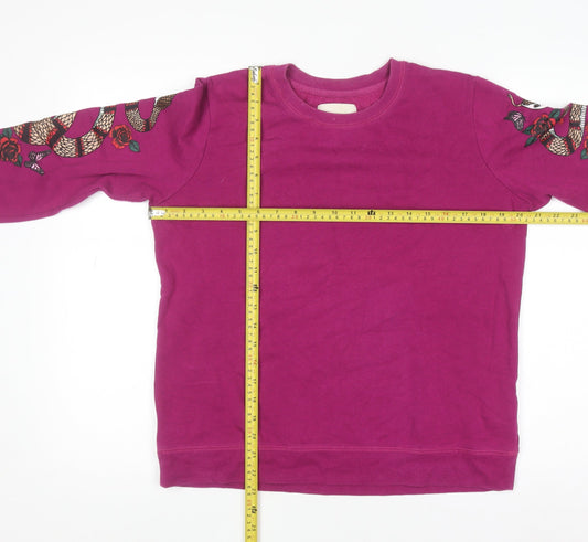 Cotton On Women Magenta Snake Print Sweatshirt Medium