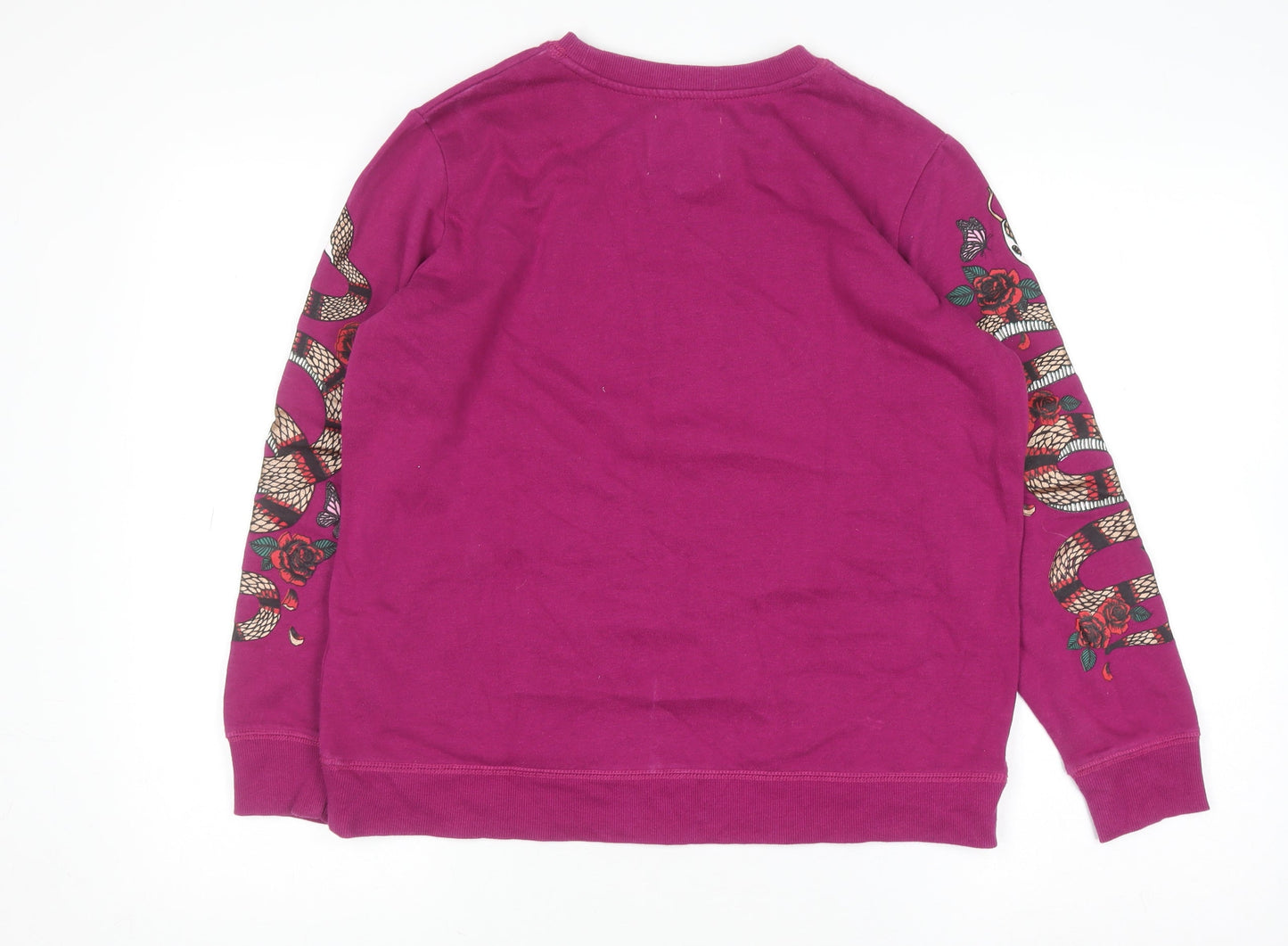 Cotton On Women Magenta Snake Print Sweatshirt Medium