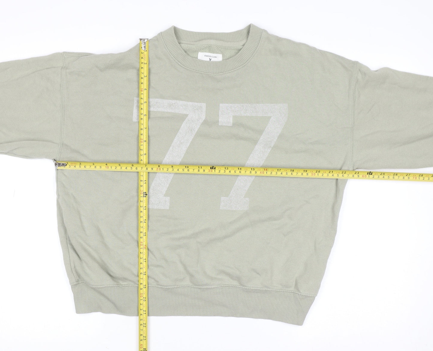 American Eagle Womens Green Size S Pullover Sweatshirt 77 Graphic