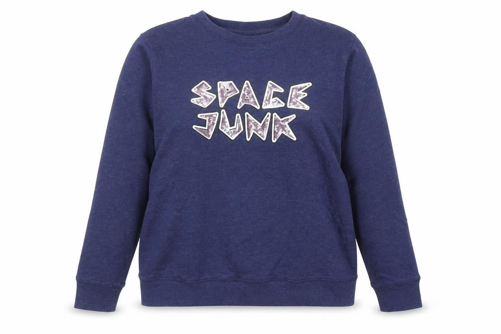 Cotton On Womens Blue Space Junk Pullover Sweatshirt Size M