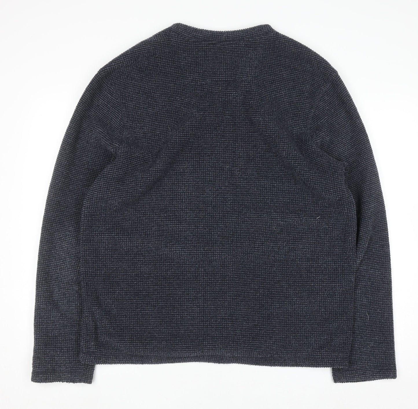 Atlantic Bay Men's Blue V-Neck Knit Pullover Sweatshirt Size L