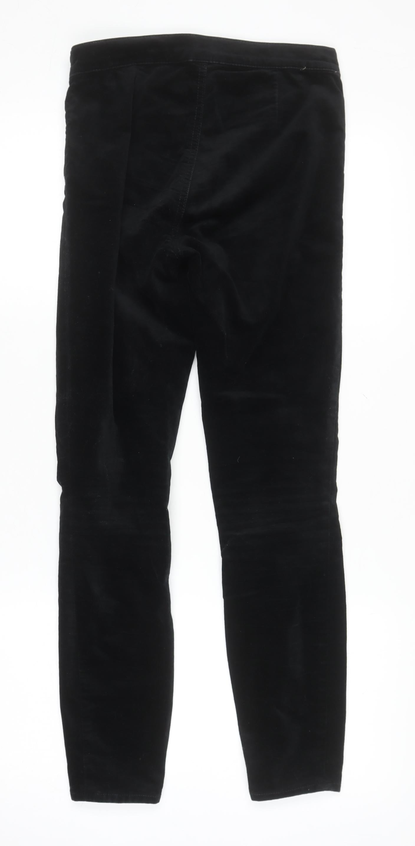 Gap Women Black Velvet Side Zip Skinny Leggings 25R