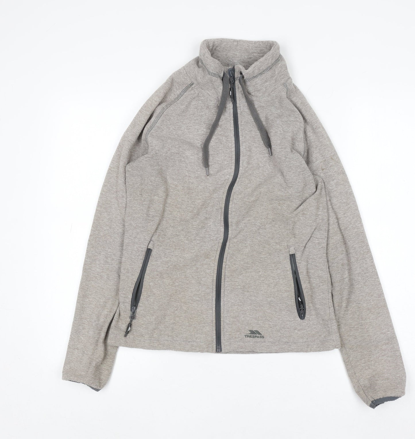 Trespass Women’s Grey Full Zip Hoodie Size UK 10 Polyester Fleece