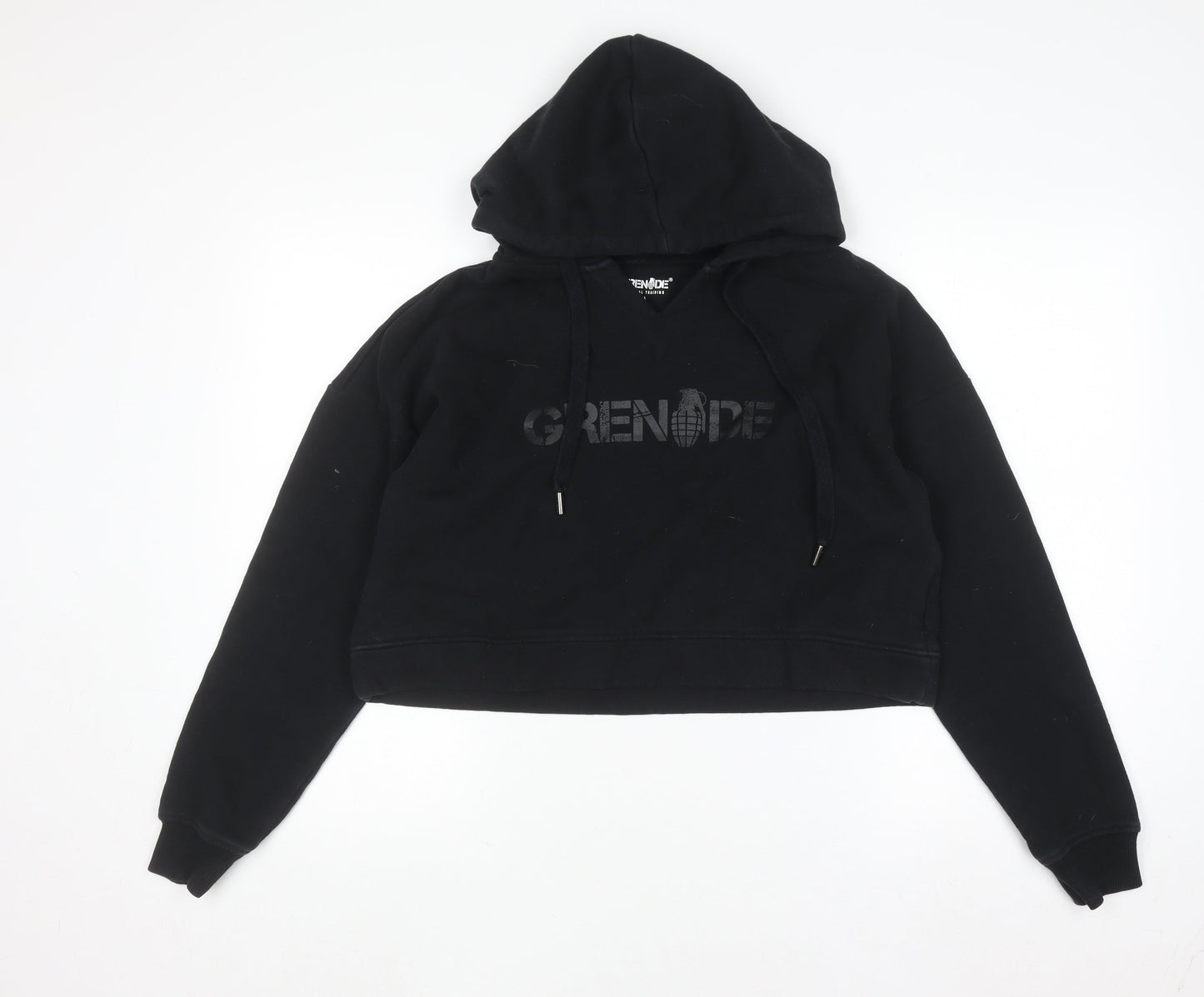Grenade Women Black Small Pullover Hoodie Tactical Training Print