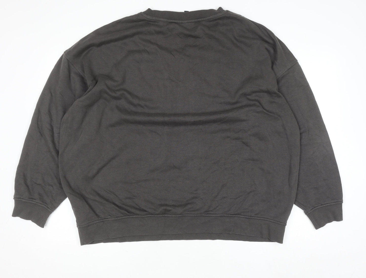 H&M Men’s Grey Track Print Pullover Sweatshirt Size L