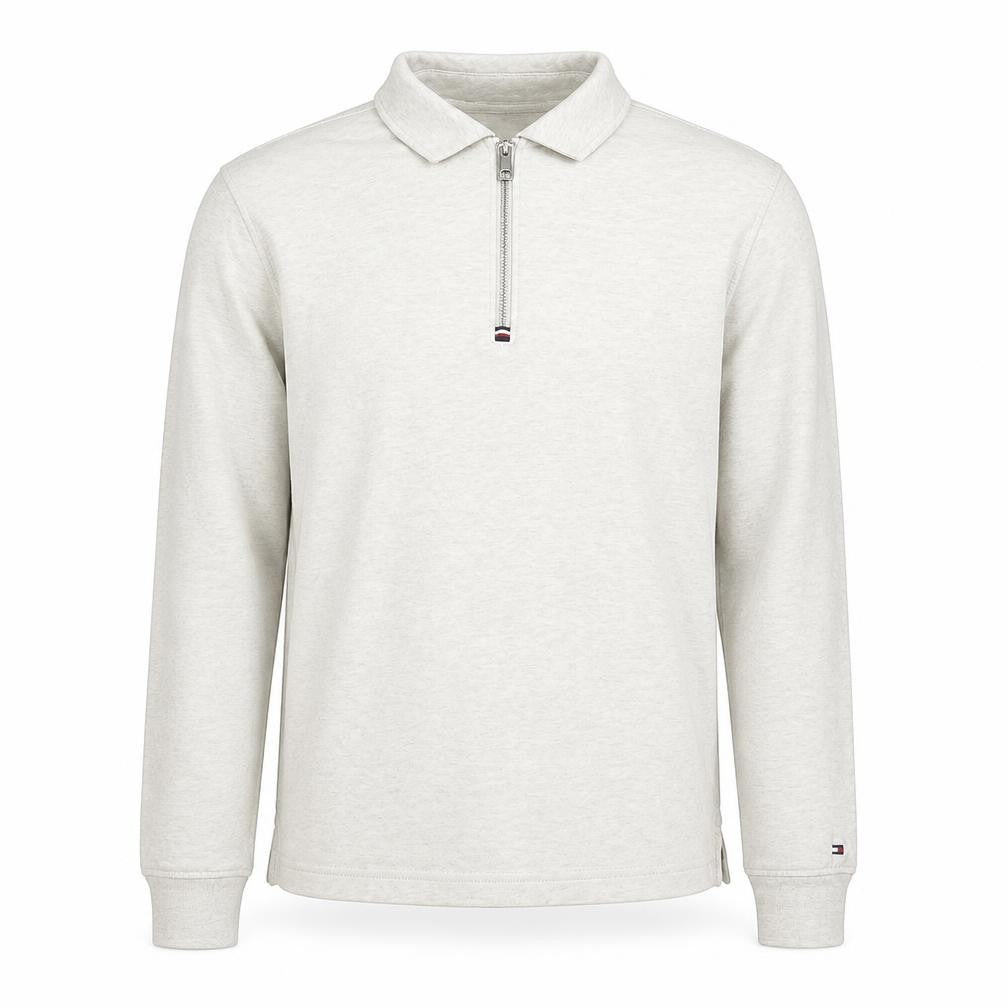 Tommy Hilfiger Men's Beige 1/2 Zip Collared Sweatshirt Size M