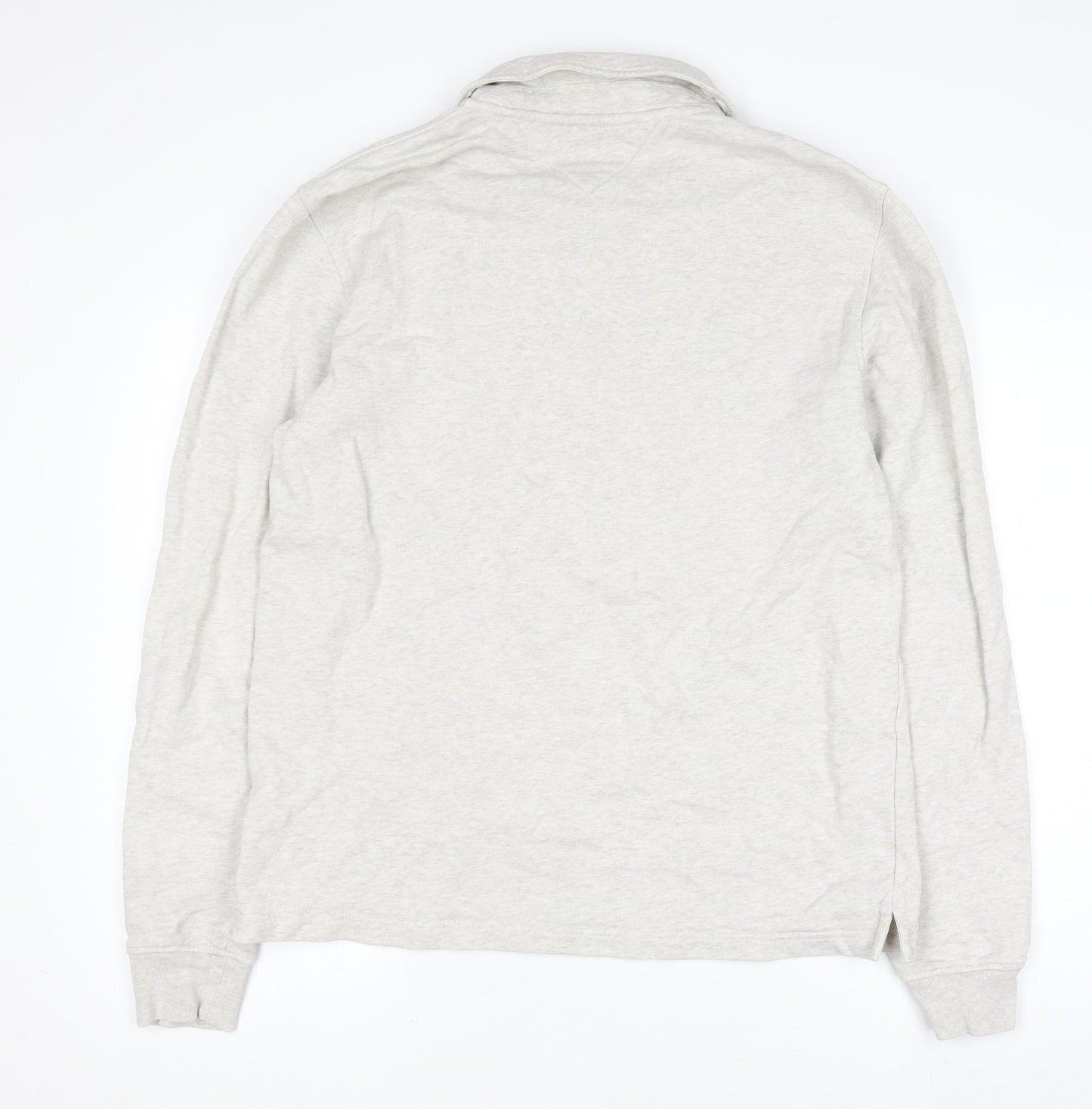 Tommy Hilfiger Men's Beige 1/2 Zip Collared Sweatshirt Size M