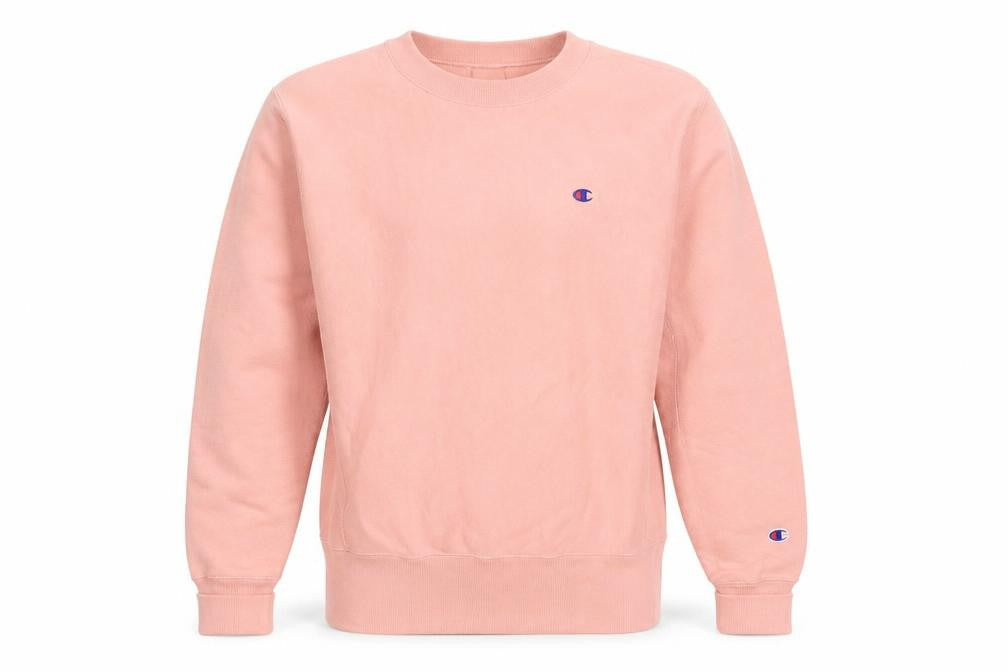 Champion Womens Pink Crew Neck Reverse Weave Sweatshirt Medium