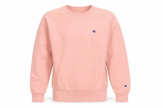 Champion Womens Pink Crew Neck Reverse Weave Sweatshirt Medium