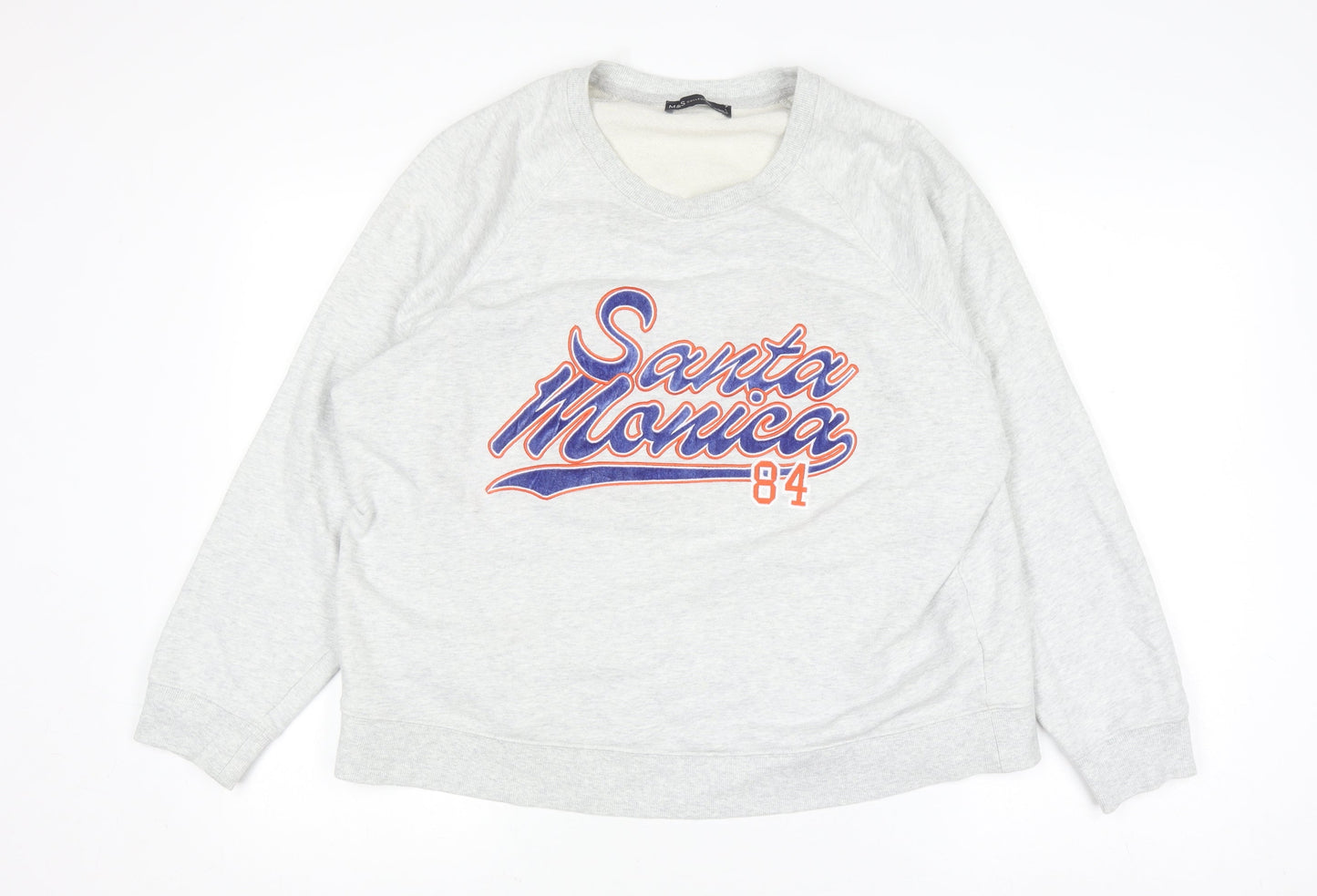 Marks and Spencer Women’s Grey Santa Monica 84 Cotton Sweatshirt L