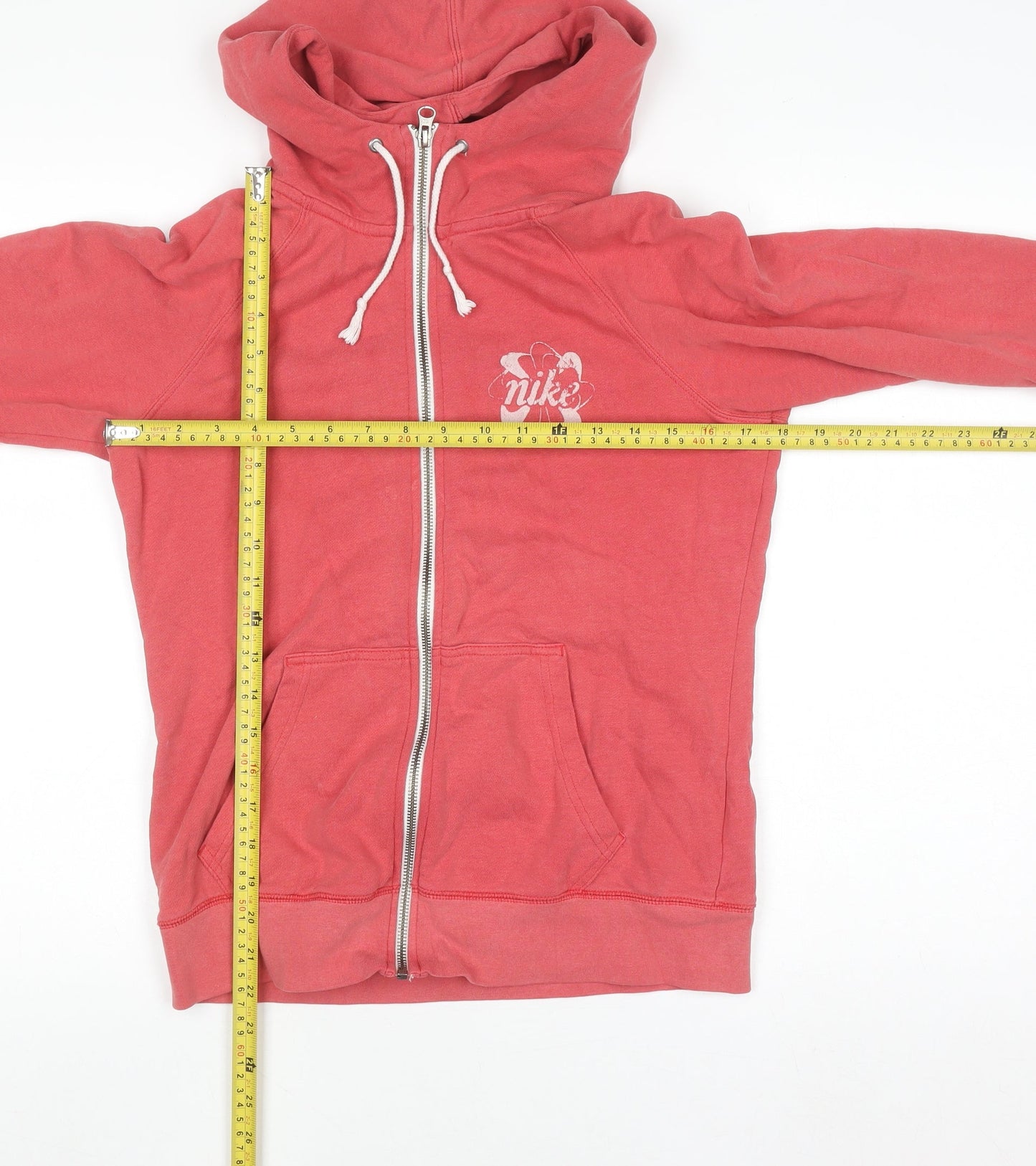 Nike Women’s Pink Full Zip Hoodie Medium Track & Field Graphic
