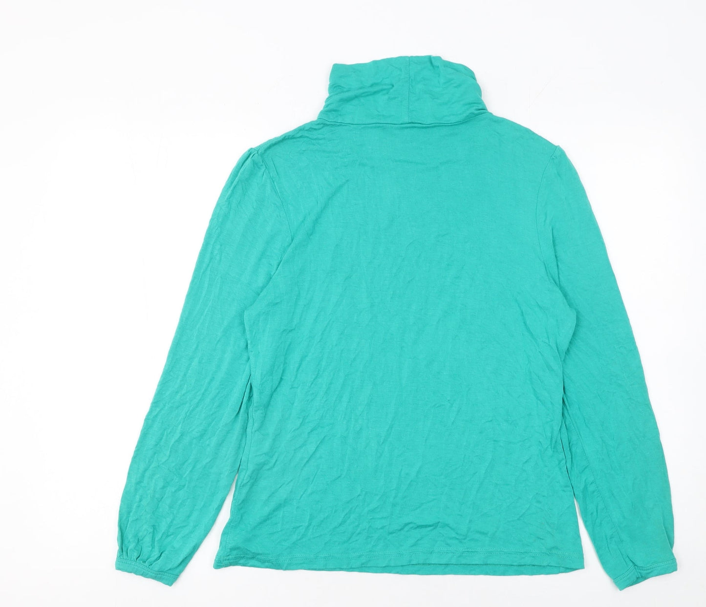 Klass Collection Womens Green Roll Neck Long Sleeve Jersey Top M