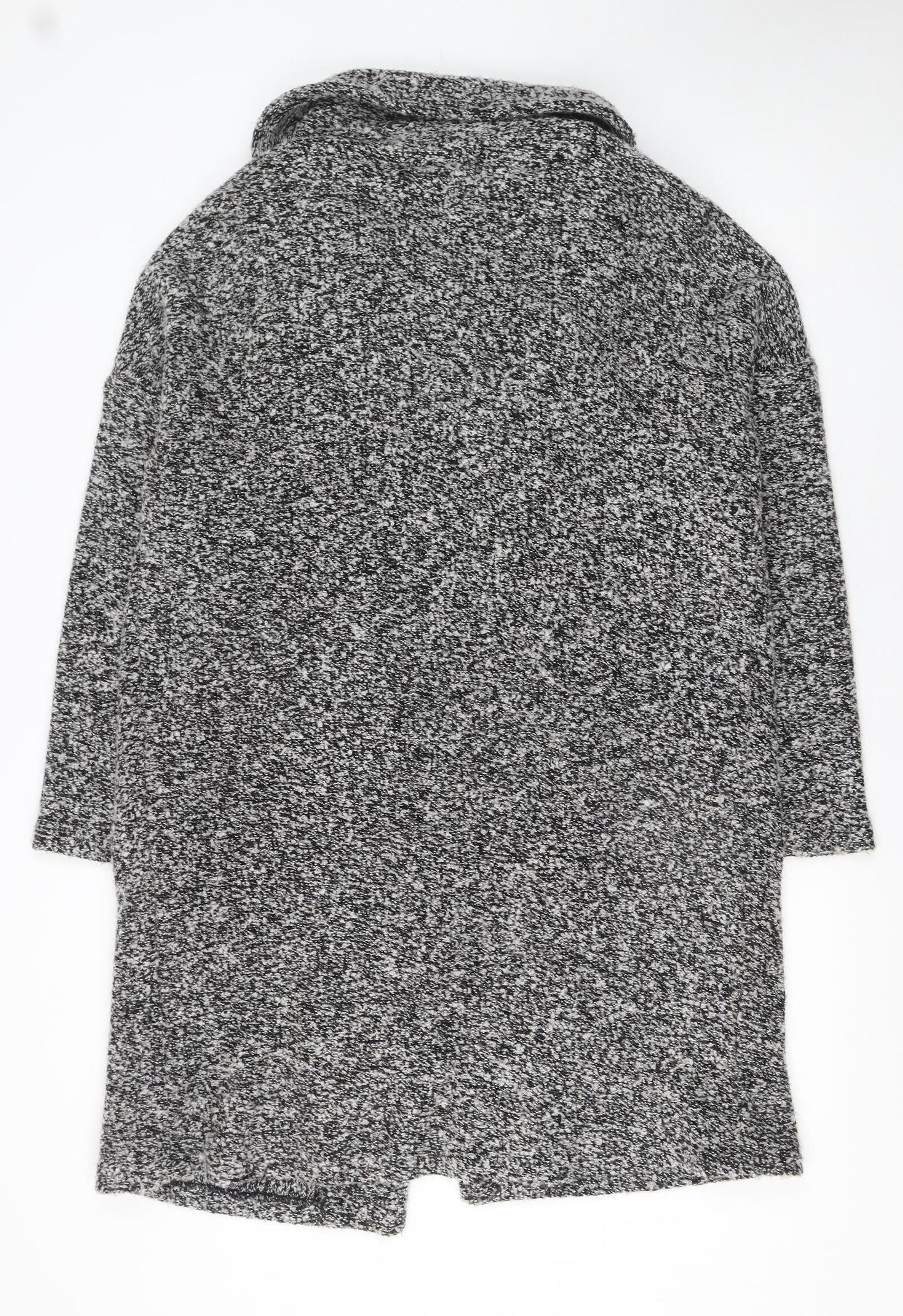 Phase Eight Women's Grey Chunky Knit Open Cardigan Medium