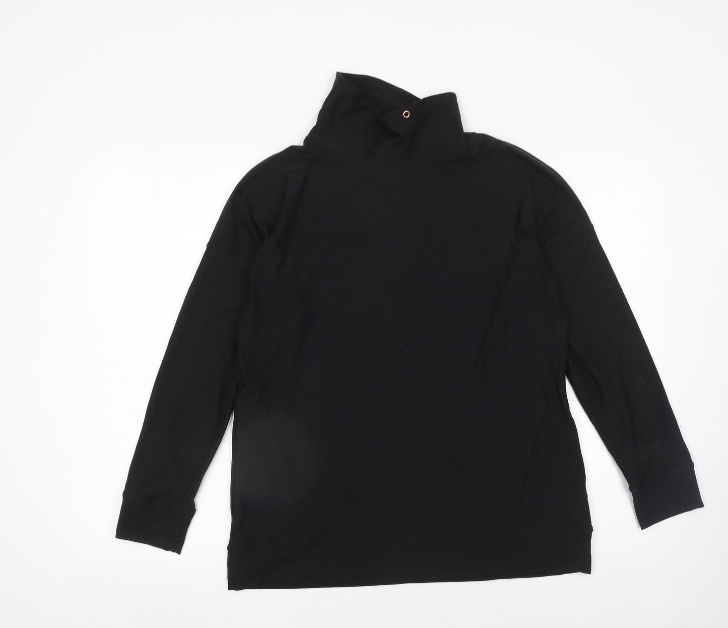 F&F Womens Black Long Sleeve Pullover Sweatshirt UK 10