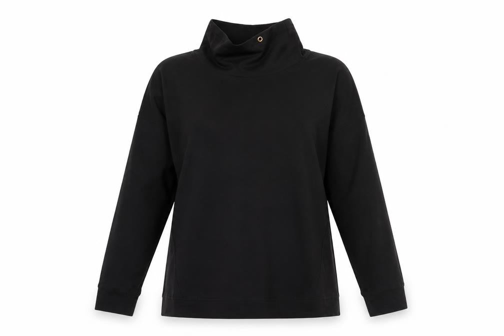 F&F Womens Black Long Sleeve Pullover Sweatshirt UK 10