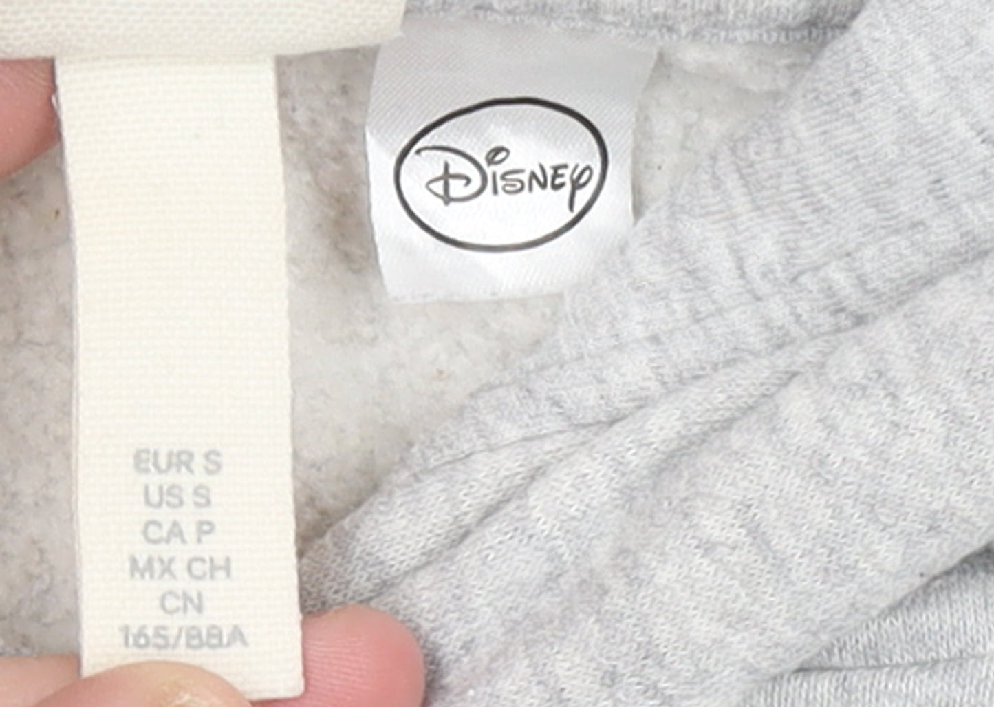 Disney Women Grey Mickey Mouse Pullover Hoodie Size Small