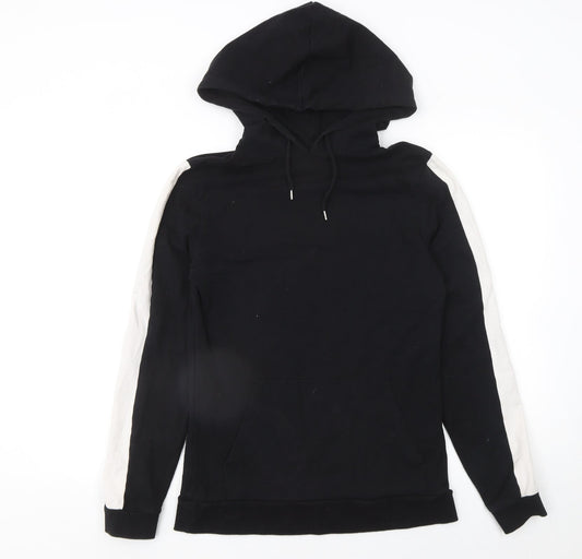 ASOS Womens Black & White Pullover Hoodie Cotton Blend Size M