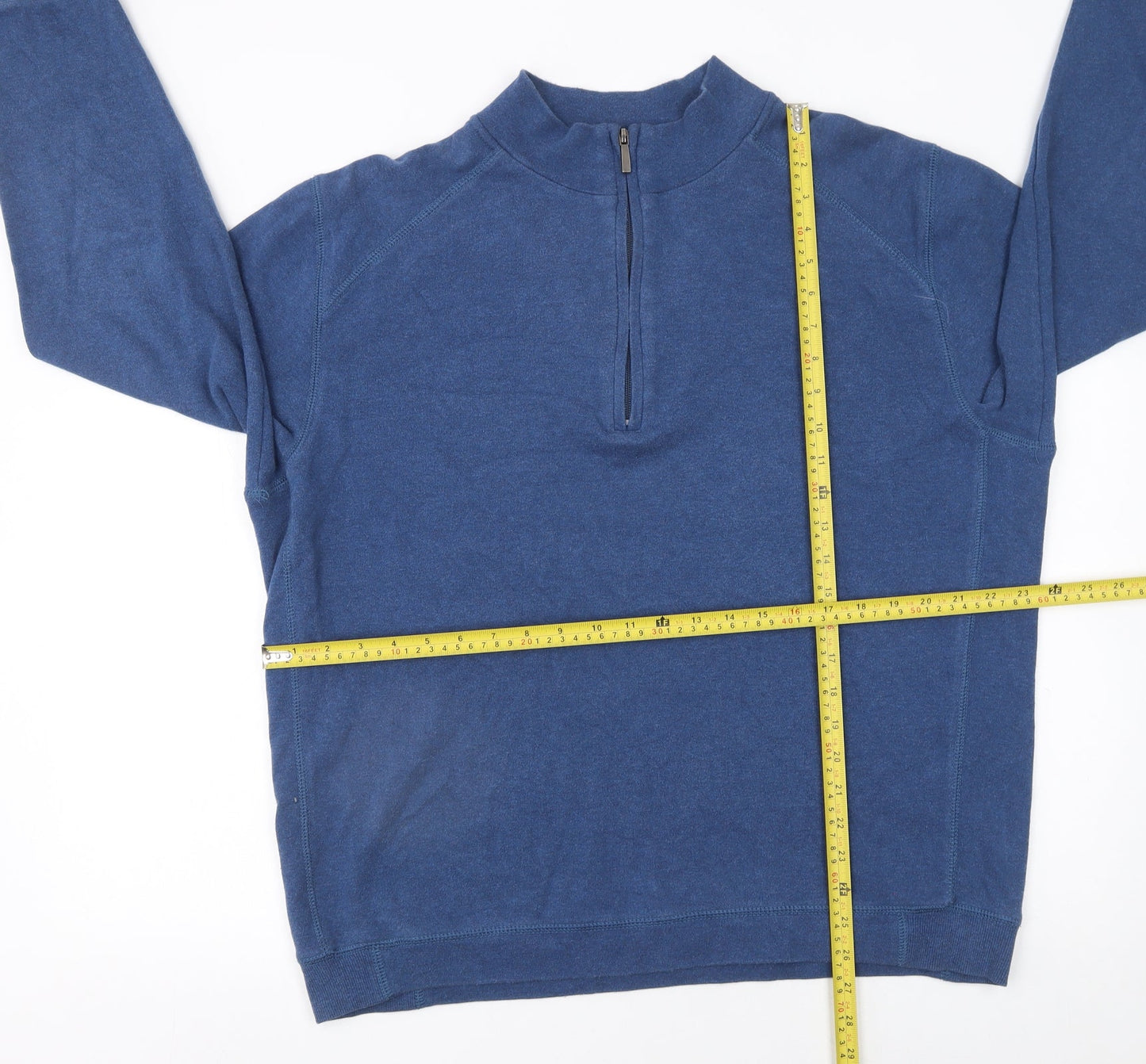 Kirkland Signature Men's Blue XL Cotton 1/2 Zip Sweatshirt