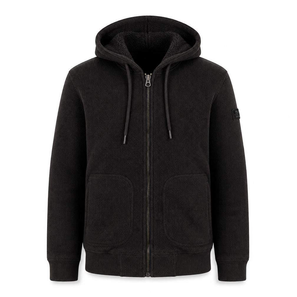 Diesel Men's Black Full Zip Hooded Hoodie Size S Cotton Blend