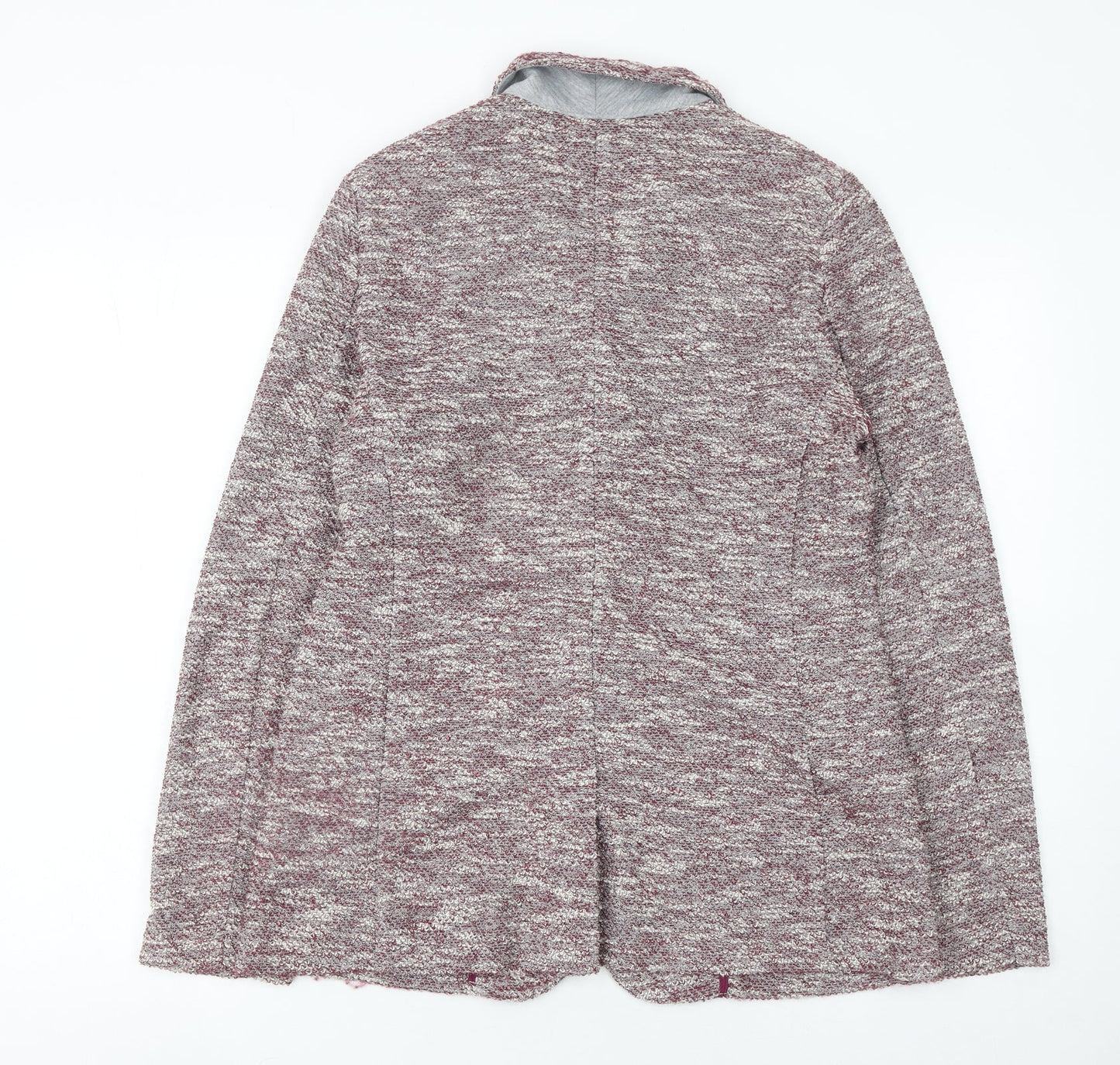 Next Women’s Grey Marled Blazer UK 12 Tailored Two-Button Jacket