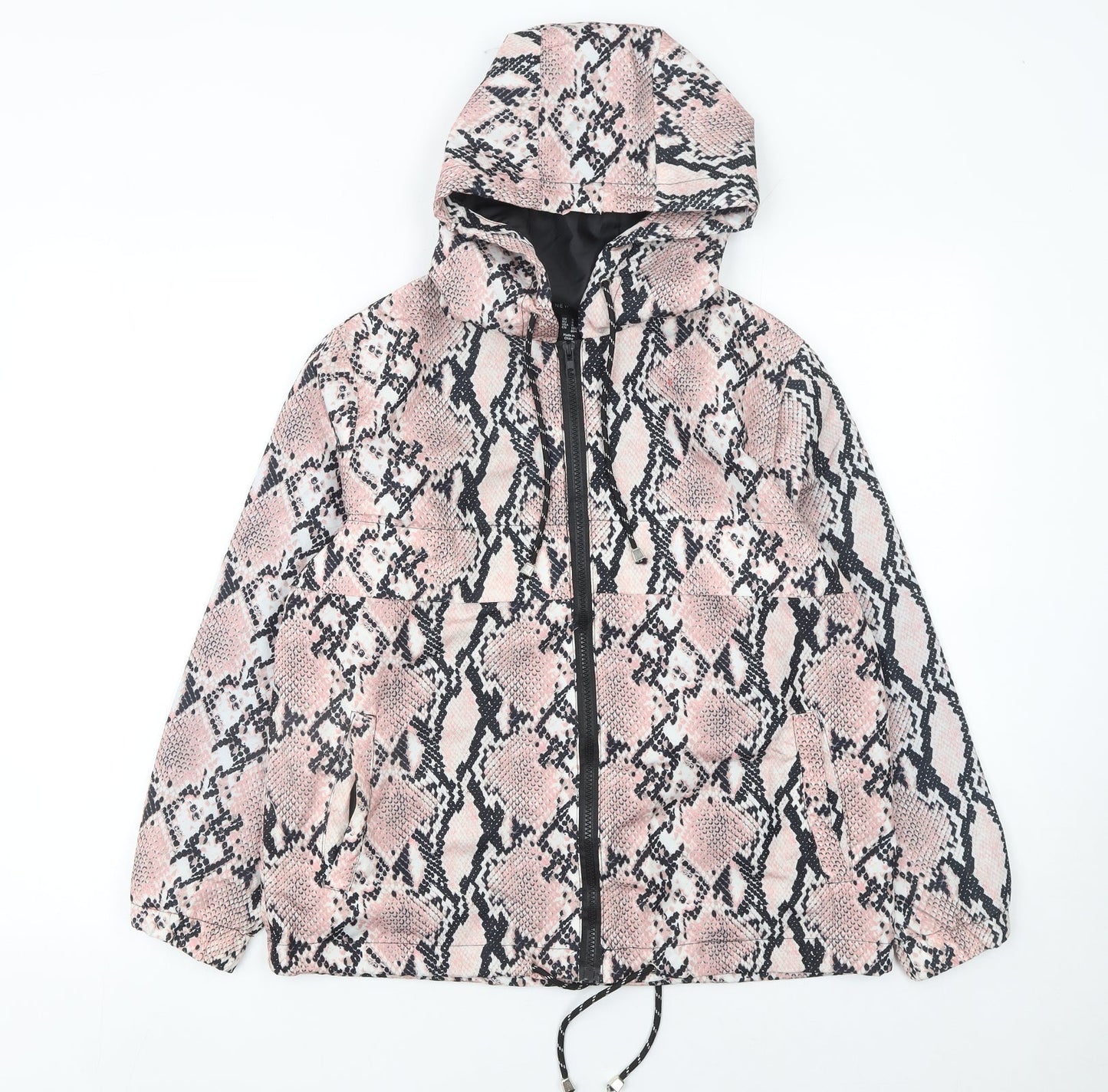 New Look Women's Multicoloured Snake Print Hooded Puffer Jacket S