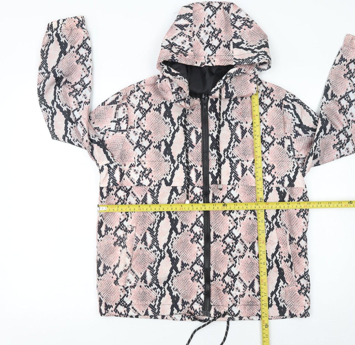 New Look Women's Multicoloured Snake Print Hooded Puffer Jacket S