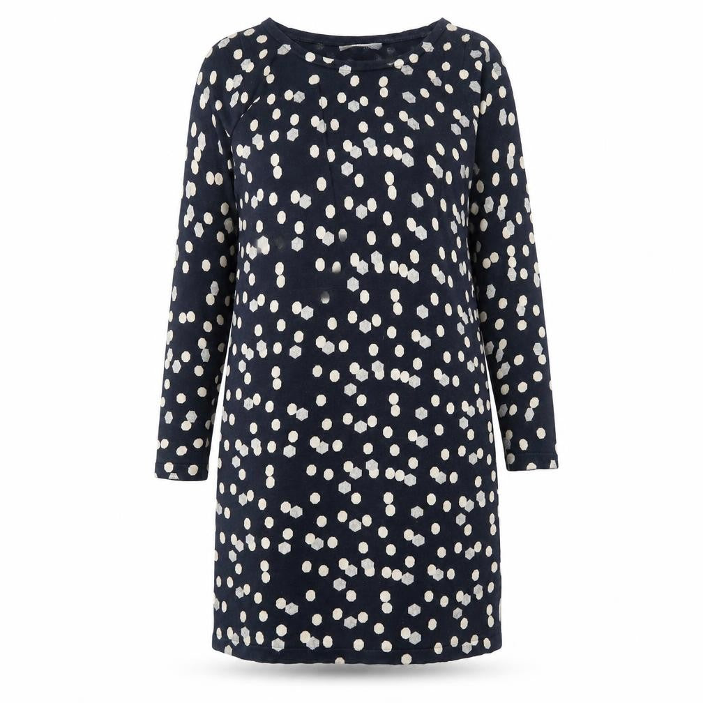 Marks and Spencer Women Blue Polka Dot Shift Dress Size 10