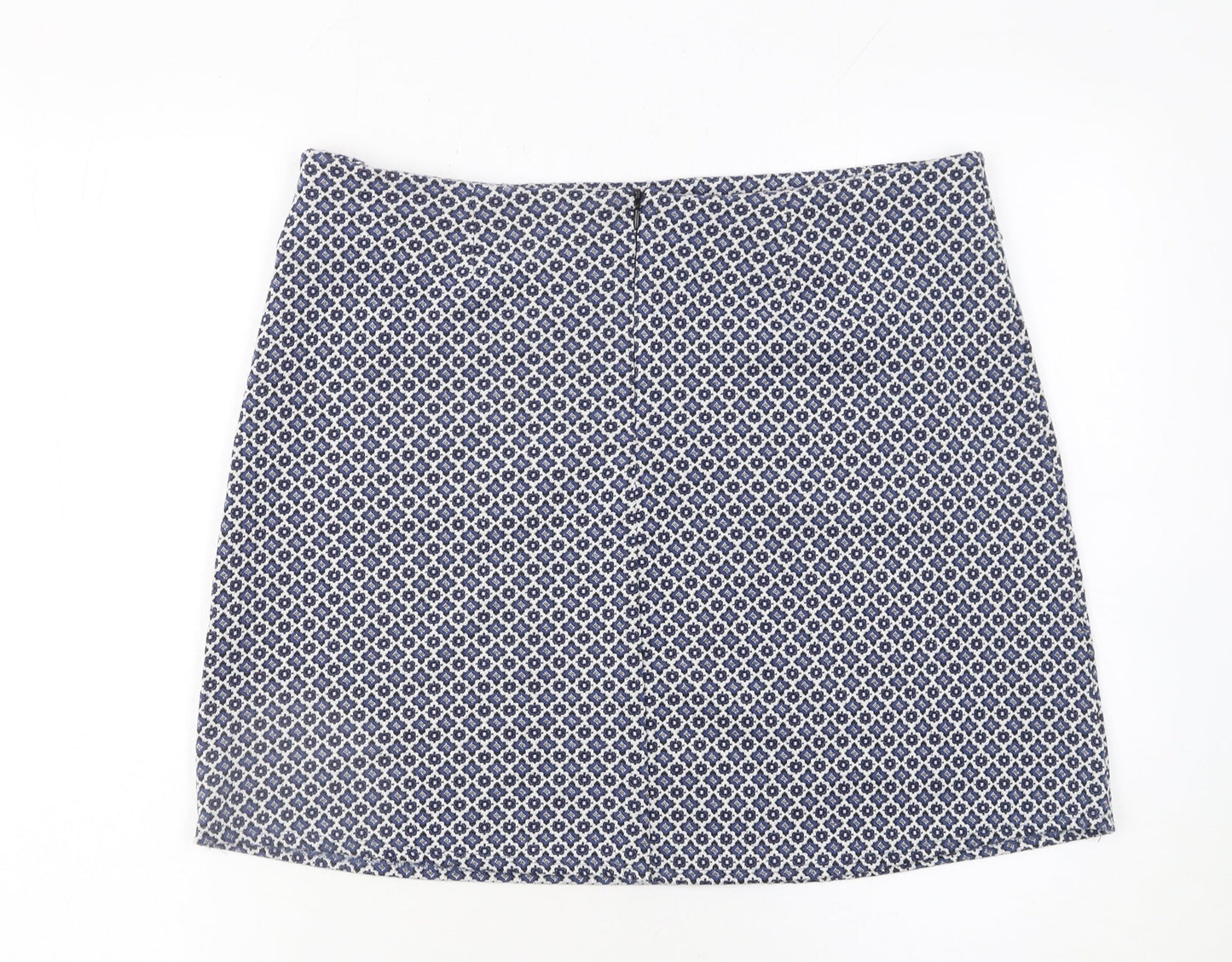 Dorothy Perkins Women's Blue Geometric Short Skirt Size 14