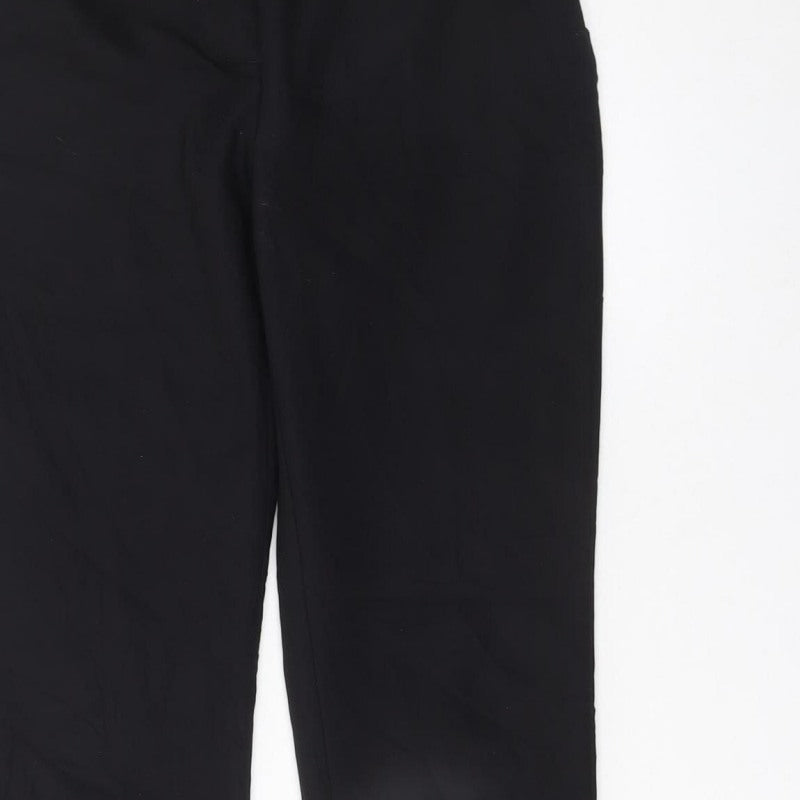 Zara Woman Black Slim Fit Tapered Trousers Size 10