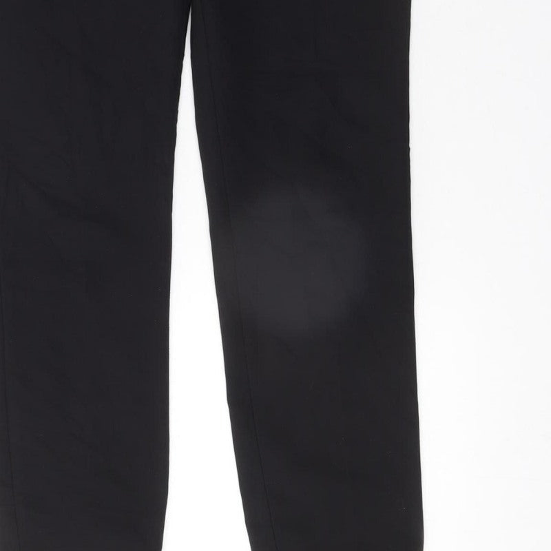 Zara Woman Black Slim Fit Tapered Trousers Size 10