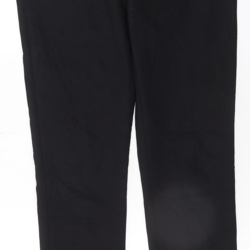 Zara Woman Black Slim Fit Tapered Trousers Size 10