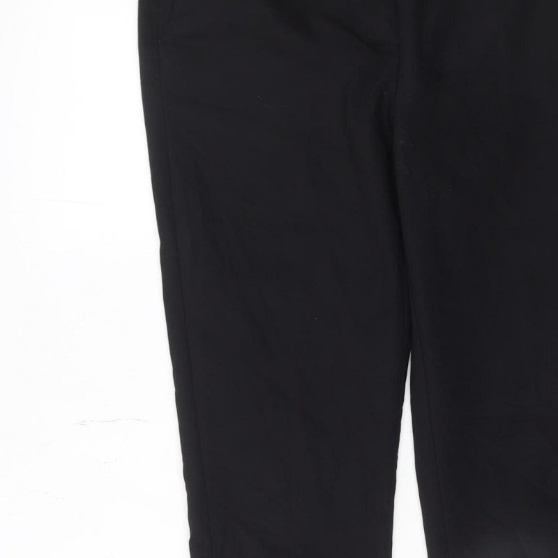 Zara Woman Black Slim Fit Tapered Trousers Size 10