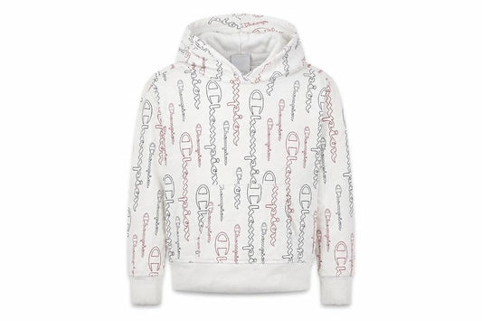 Champion Boys White Logo Pullover Hoodie 7-8 Years