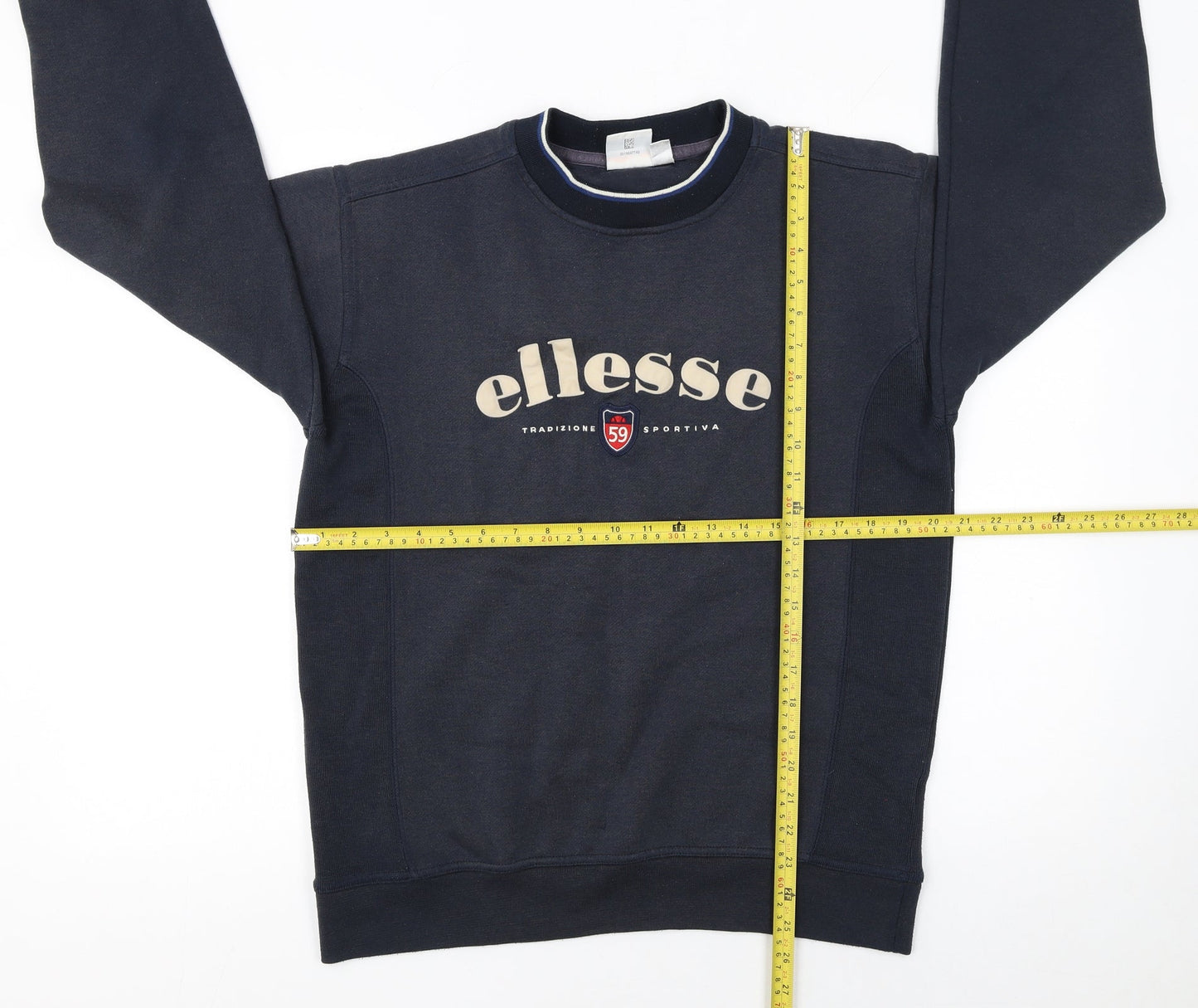 Ellesse Men's Blue Pullover Sweatshirt M Crew Neck Logo Sport