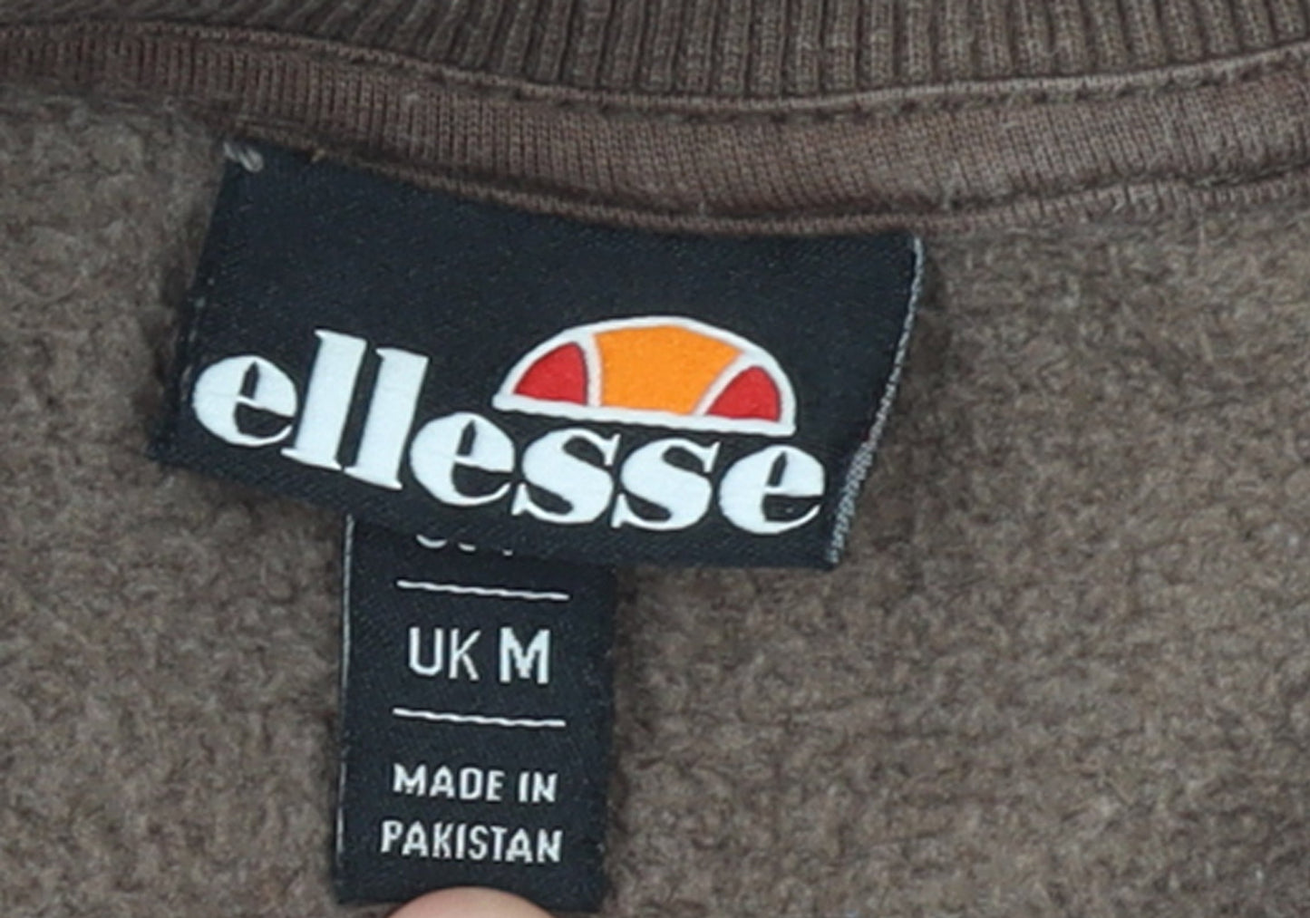 Ellesse Womens Brown Pullover Sweatshirt M Cotton Blend Logo